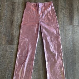 Shimmery Pink Cargo Pants